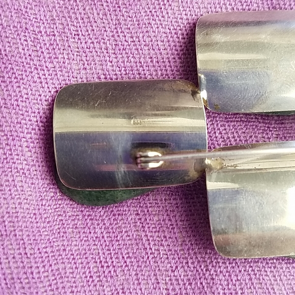 VINTAGE STERLING JADE BROOCH/PENDANT - Picture 8 of 8